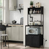5 Tier Kitchen Bakers Rack with Power Outlet Kitchen Storage Shelf