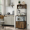 5 Tier Kitchen Bakers Rack with Power Outlet Kitchen Storage Shelf