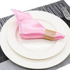 50Pcs Table Napkin Cloth Square Satin Fabric Pocket Handkerchief