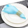 50Pcs Table Napkin Cloth Square Satin Fabric Pocket Handkerchief