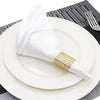 50Pcs Table Napkin Cloth Square Satin Fabric Pocket Handkerchief