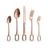 5Pcs Tableware Set Stainless Steel Cutlery Set Elegant Dinnerware Set