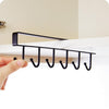 6 Hooks Hanging Cup Holder Rack Space Saving for Mug Organizer