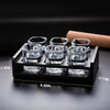 6-Pack Shot Glass Set with Holder 2oz Heavy Base Tequila Glasses Set