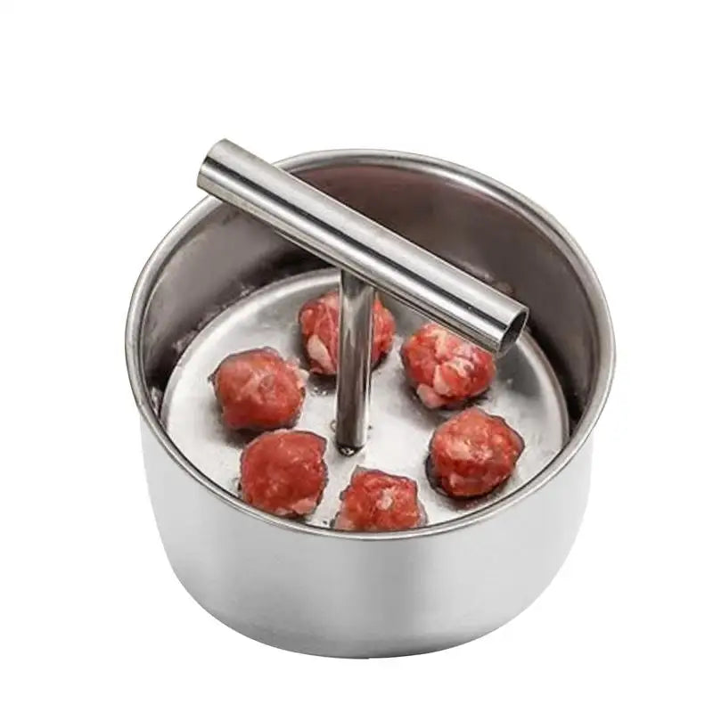 Multi-hole stainless steel meatball maker product view
