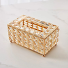 Crystal Tissue Box Nordic Gold Diamond Napkin Holder Table Décor