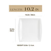 6pcs Ivory White Porcelain Large Flat Ceramic Plate Dinner Set