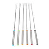 6Pcs Stainless Steel Chocolate Fork Cake Fruit Dessert Fork Set