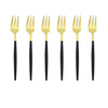6Pcs/Set Gold Fork Set Tea Cake Snack Fork Dinnerware Dinnerware Sets