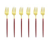 6Pcs/Set Gold Fork Set Tea Cake Snack Fork Dinnerware Dinnerware Sets