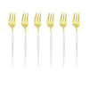 6Pcs/Set Gold Fork Set Tea Cake Snack Fork Dinnerware Dinnerware Sets