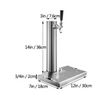 Stainless Steel Commercial Beer Tower One Way Faucet with Drip Tray