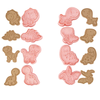 8pcs 3D Cartoon Cookie Cutters Pressable Biscuit Mold Cookie Stamp Set
