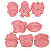 8pcs 3D Cartoon Cookie Cutters Pressable Biscuit Mold Cookie Stamp Set