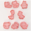 8pcs 3D Cartoon Cookie Cutters Pressable Biscuit Mold Cookie Stamp Set