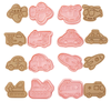 8pcs 3D Cartoon Cookie Cutters Pressable Biscuit Mold Cookie Stamp Set
