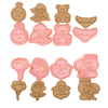 8pcs 3D Cartoon Cookie Cutters Pressable Biscuit Mold Cookie Stamp Set