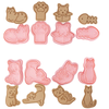 8pcs 3D Cartoon Cookie Cutters Pressable Biscuit Mold Cookie Stamp Set