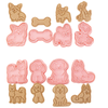 8pcs 3D Cartoon Cookie Cutters Pressable Biscuit Mold Cookie Stamp Set
