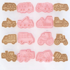 8pcs 3D Cartoon Cookie Cutters Pressable Biscuit Mold Cookie Stamp Set