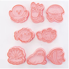 8pcs 3D Cartoon Cookie Cutters Pressable Biscuit Mold Cookie Stamp Set