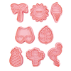 8pcs 3D Cartoon Cookie Cutters Pressable Biscuit Mold Cookie Stamp Set
