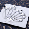 8Pcs Flower Spoon Set Small Coffee Spoon Silver Gold Stainless Steel