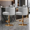 Adjustable Height Bar Chairs Nordic Luxury Upholstered Bar Stools