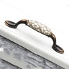 Antique Bronze Ceramic Cabinet Handles Vintage Drawer Knobs Door Pulls