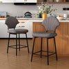 Bar Stools Set of 4 Counter Height Barstools with Shell-Shaped Backrest