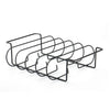 BBQ Rib Rack Non-Stick Coated Steel Roasting Stand for 4 Ribs