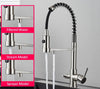 Black Filtered Kitchen Water Filter Kitchen Dual Spout Filter Faucet