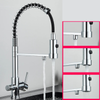 Black Filtered Kitchen Water Filter Kitchen Dual Spout Filter Faucet