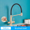 Black White Filtered Kitchen Faucets Pull Out 360 Rotation Mixer Tap
