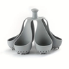 Boiled Egg Holder Silicone Egg Steamer Tray with Anti-Scald Handle