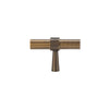 Brass Cabinet Handle T-Bar Pull for Wardrobe Furniture Appliances Knob