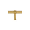 Brass Cabinet Handle T-Bar Pull for Wardrobe Furniture Appliances Knob