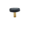 Brass Cowhide Leather Furniture Handles Round Square Cabinet Knob