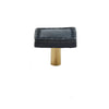 Brass Cowhide Leather Furniture Handles Round Square Cabinet Knob