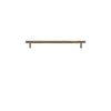 Brass Diamond Cut Cross Knurl Cabinet Handle T-Bar Wardrobe Pull