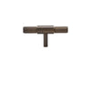 Brass Diamond Cut Cross Knurl Cabinet Handle T-Bar Wardrobe Pull