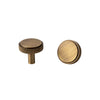 Brass Diamond-Cut Knurled Cabinet Handles Kitchen Cupboard Knobs