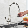 Brass Kitchen Faucet Pull Out Mixer Sink Tap 360 Rotation Single Handle
