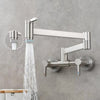 Brass Pot Filler Faucet Wall-Mount Foldable Kitchen Tap Rotating Spout