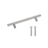 Brushed Stainless Steel Cabinet Handles Kitchen Furniture Drawer Pulls