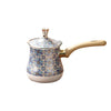 Coffee Pot Stainless Steel Coffee Maker with Long Wooden Handle