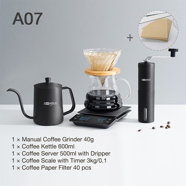 Coffee Set Coffee Accessories Grinder Mill Glass Pot with Filter - Main Image