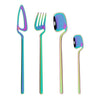 Colorful Flatware Cutlery Set Knife Fork Tea Spoon Dinner Tableware