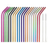 Colorful Stainless Steel Straw Eco-friendly Reusable Bent Straws Set