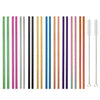 Colorful Stainless Steel Straw Eco-friendly Reusable Bent Straws Set